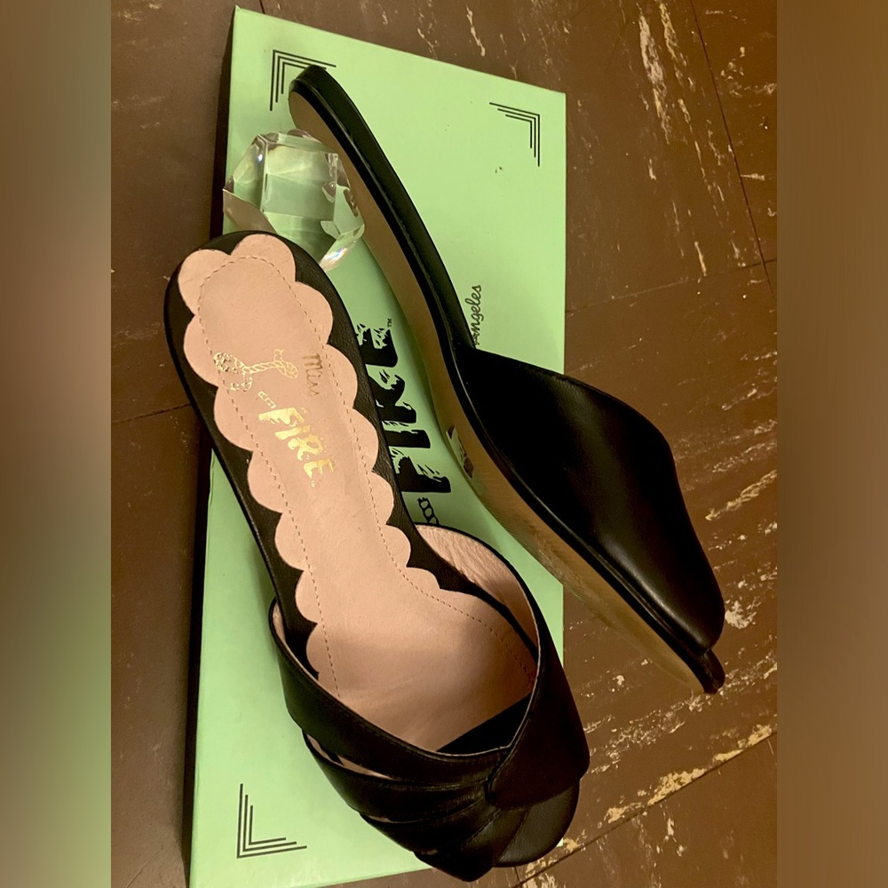 New Miss L Fire summer slip-on crystal heel euro 37